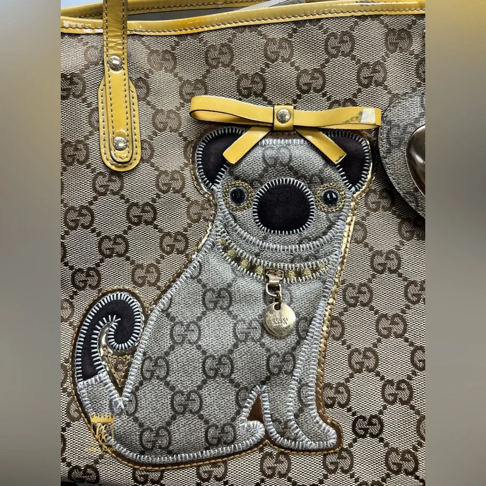 Gucci Rare Pug Oliver Guccioli Tote - Picture 11 of 15
